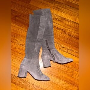 Cole Haan Gray Suede Knee-High Boots